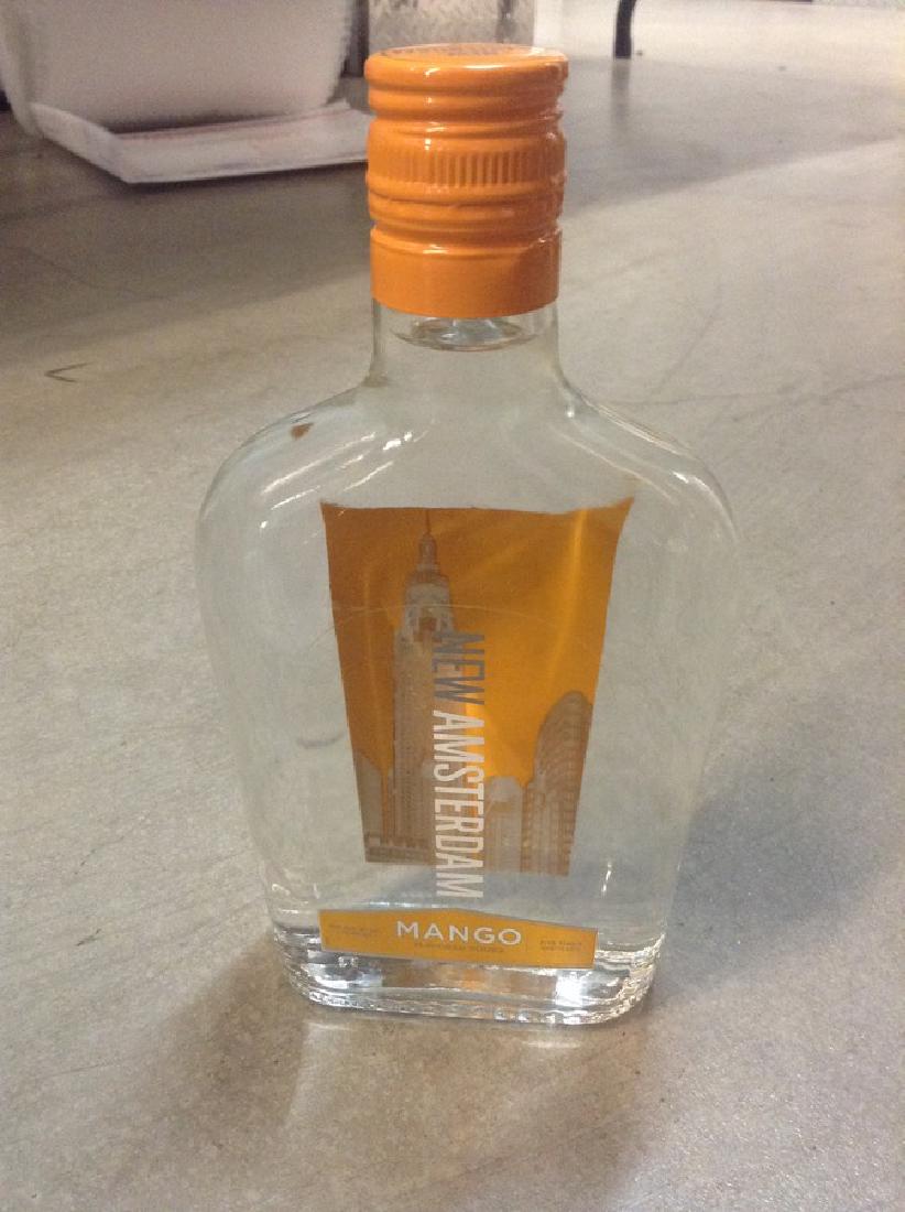 New Amsterdam Mango Vodka 375ml: Any contents in bottle is Free; You are bidding on the bottle & unbroken tax stamp