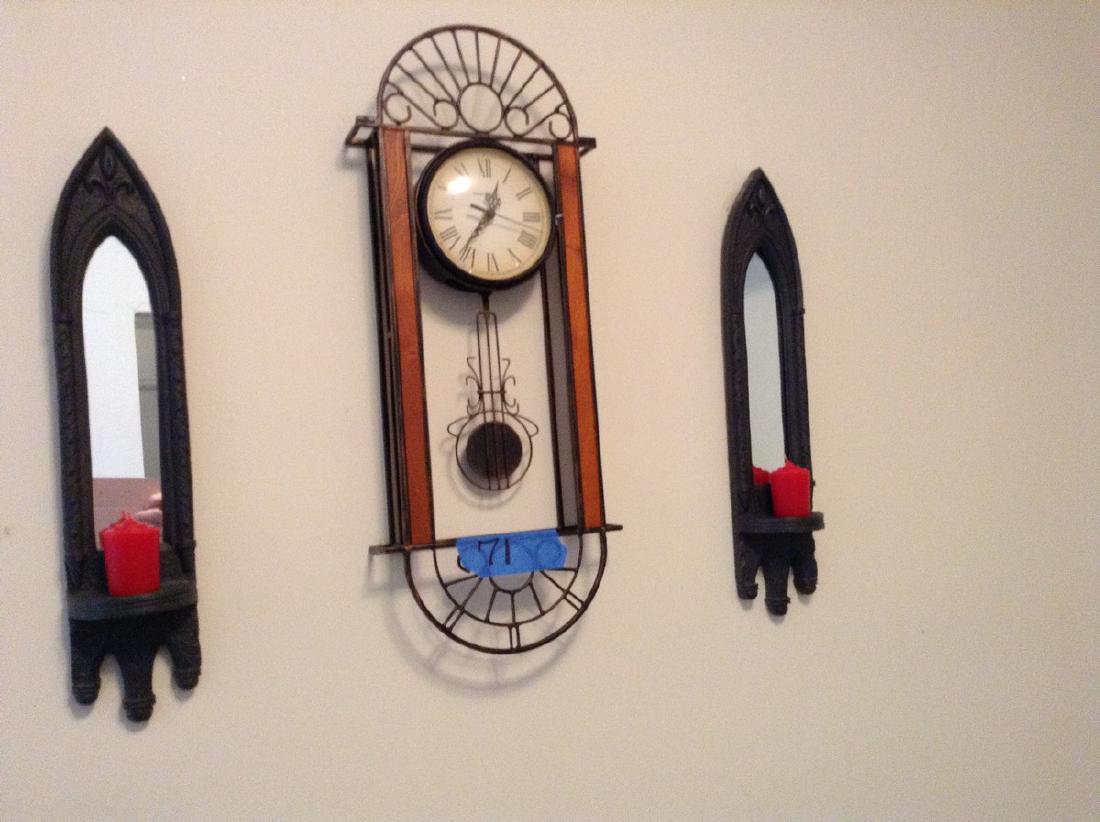 Clock & Pair of Wall Hangings: Clock & Pair of Wall Hangings