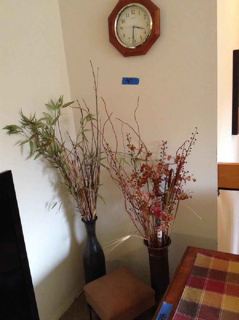 2 Tall Vases & Foot Stool & Clock (1 of 1)