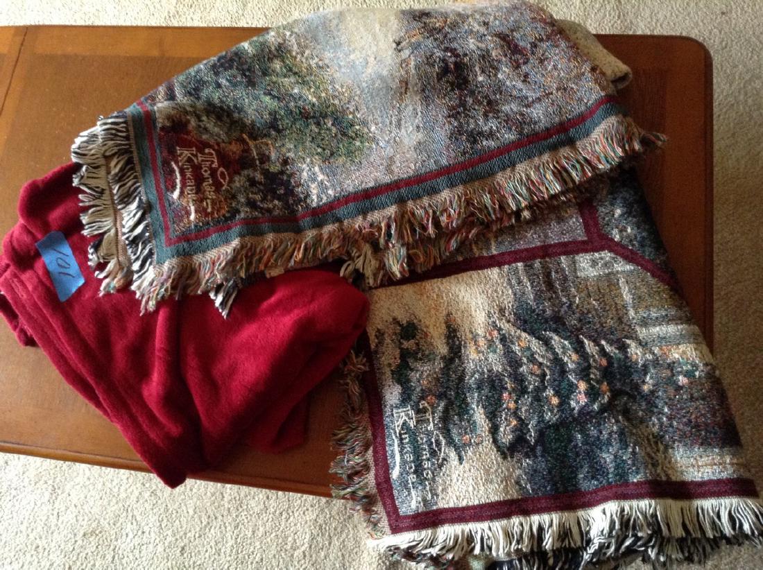 3 Blankets - 2 are Thomas Kinkade (1 of 1)