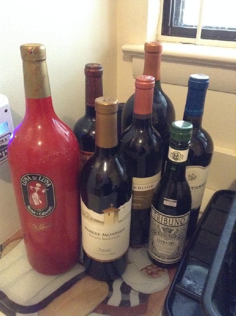 Bottles of red wine: Bottles of red wine