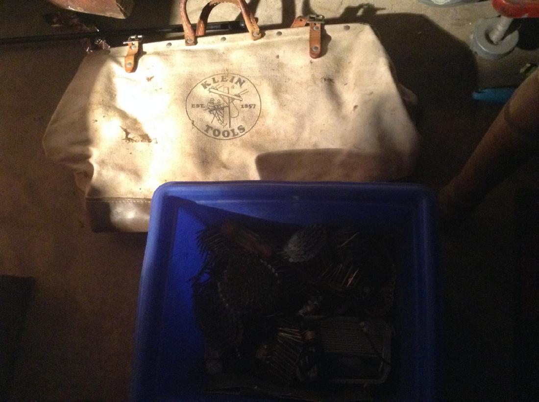 Klein Tool Bag , box of nails: Klein Tool Bag , box of nails