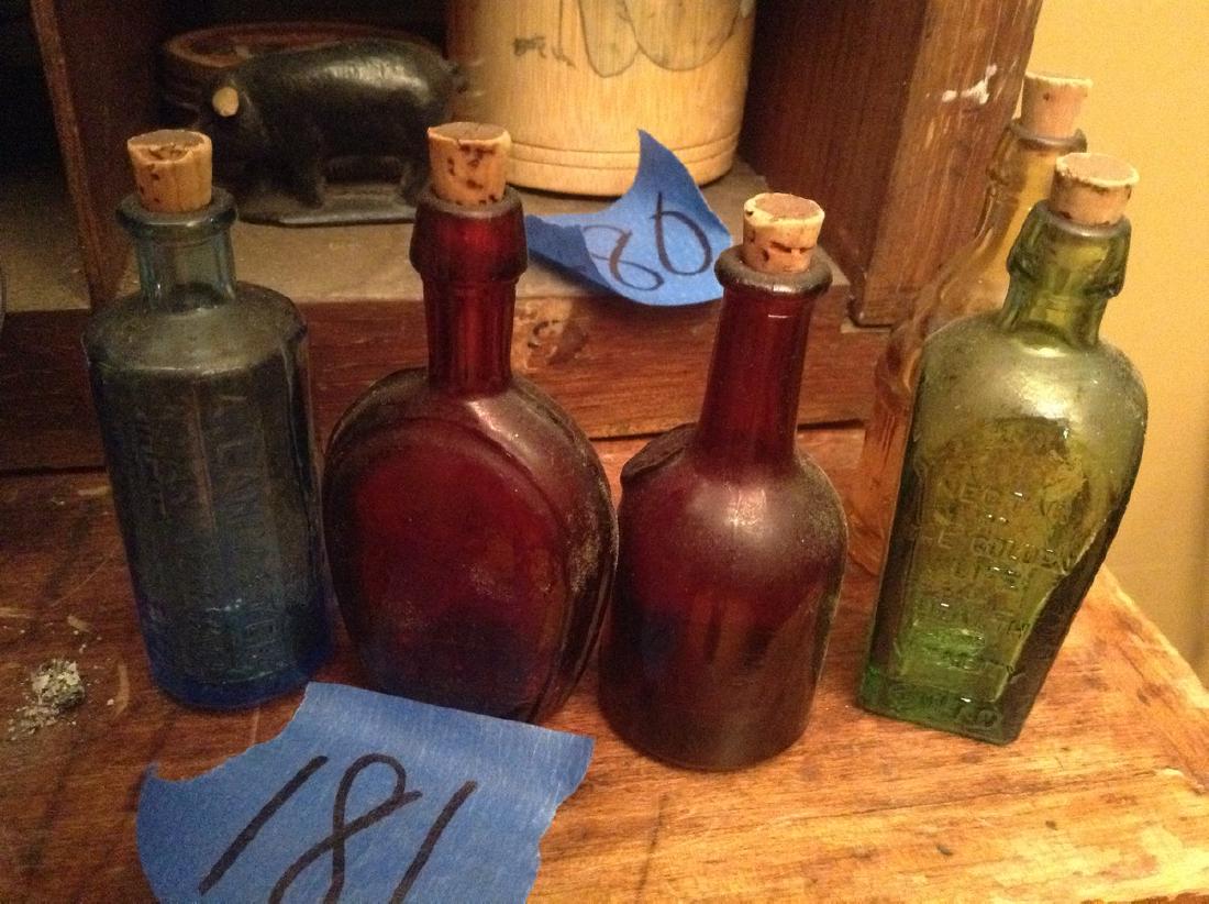 early mini bitters bottles: early mini bitters bottles