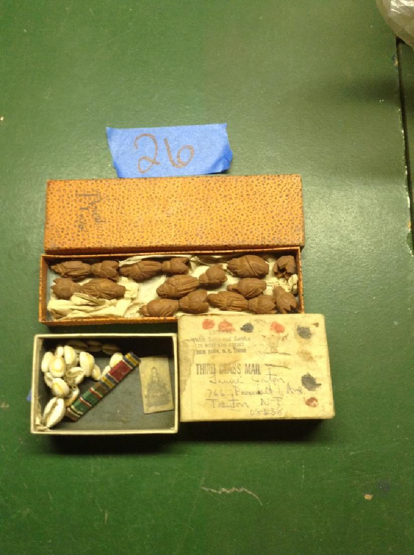 Vintage WWII Gifts hand carved Budhas & Shells (1 of 1)
