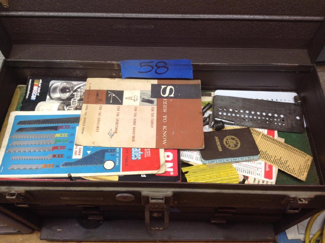 Contents only of metal tool - misc items (1 of 1)