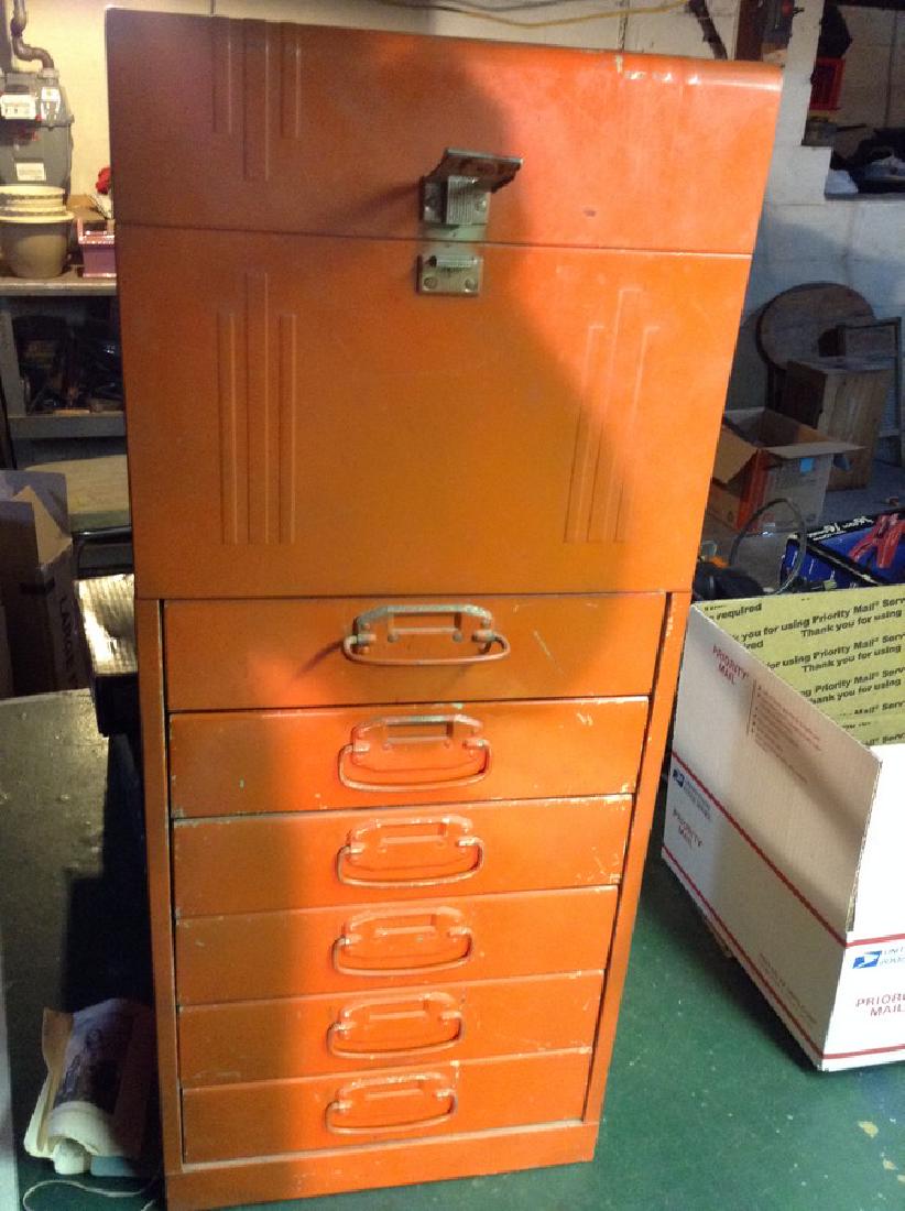Vintage Metal File Cabinet 30 x 10 x 12 (1 of 1)