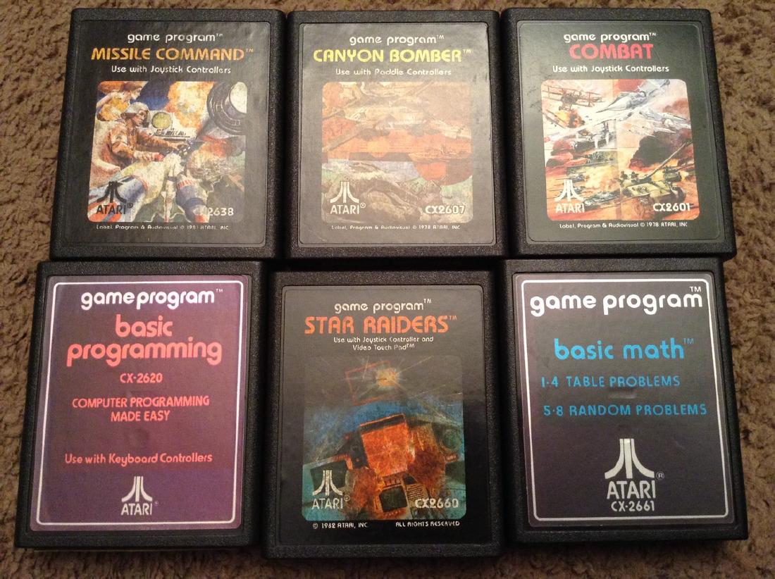 Lot of 6 Vintage Atari Games (1 of 1)