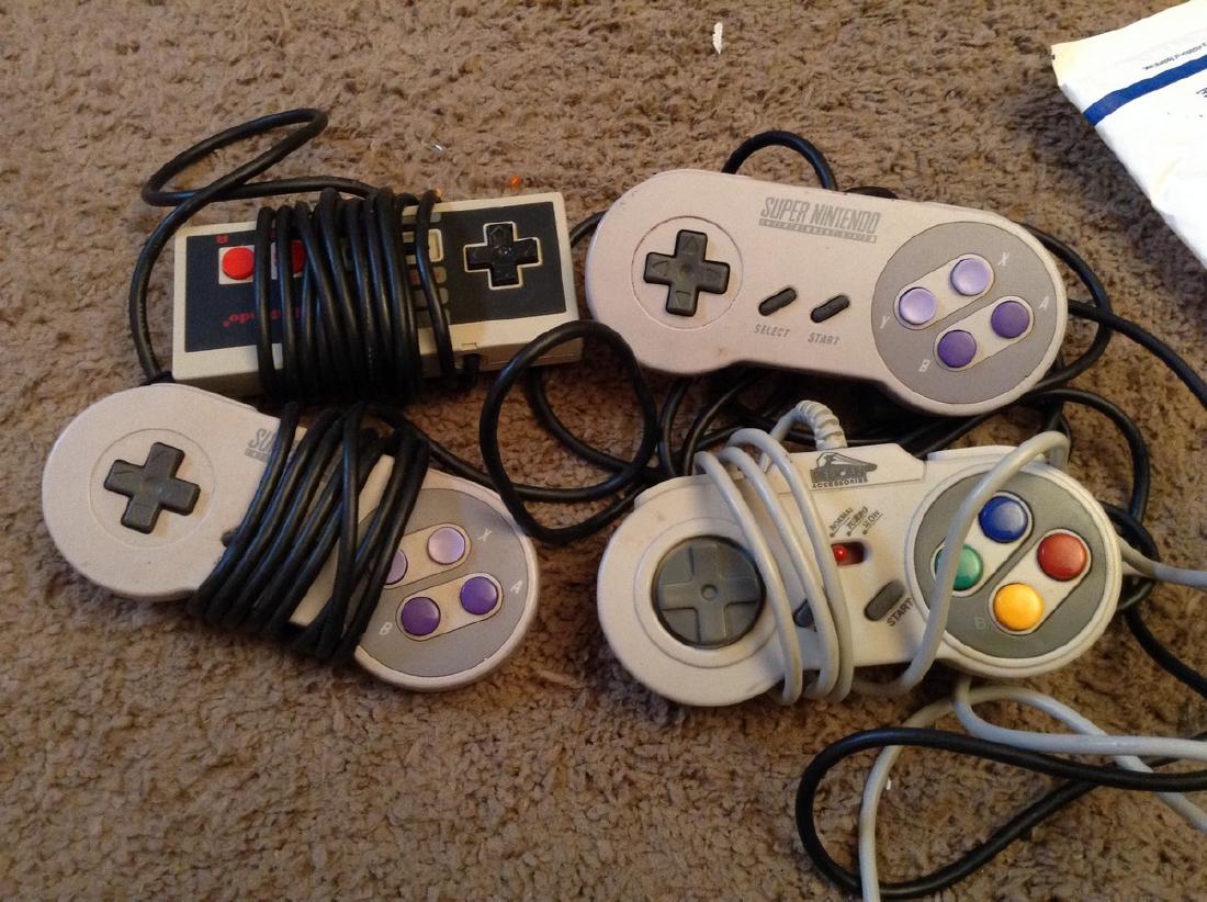 4 Vintage Controllers: Pelcan; 2 Super Nintendo; (1 of 1)