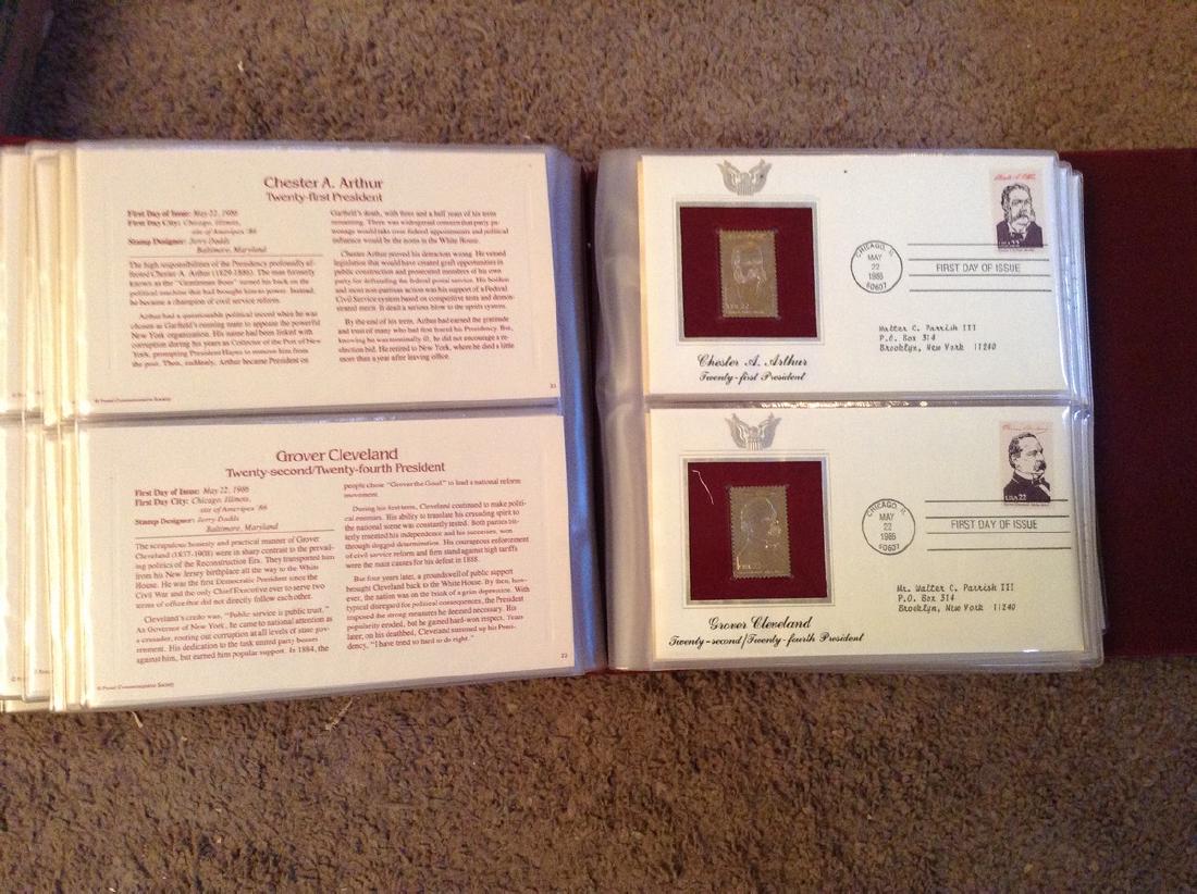 Proof Replicas; First Day Covers of Presidents 22k Gold (1 of 1)