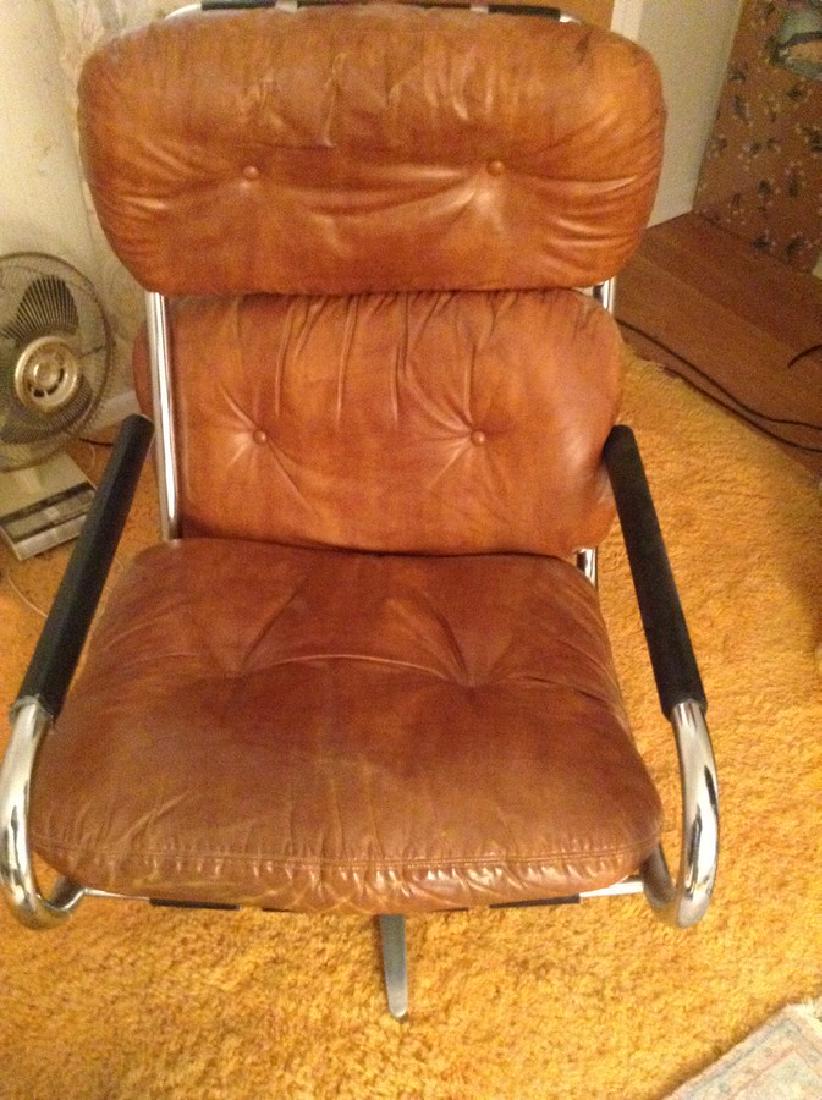 MCM Chrome & Leather Chair (1 of 1)