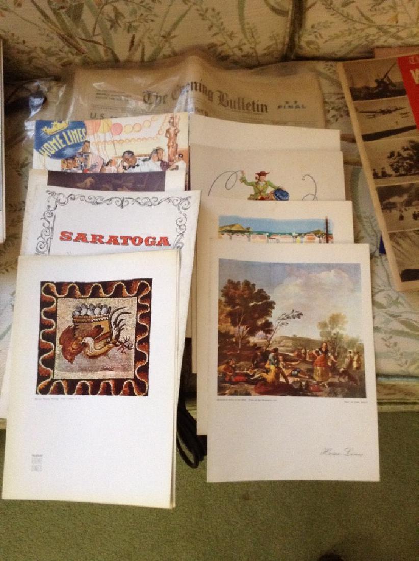 Vintage Newspaper & Vintage Cruise Ship Menus (1 of 1)
