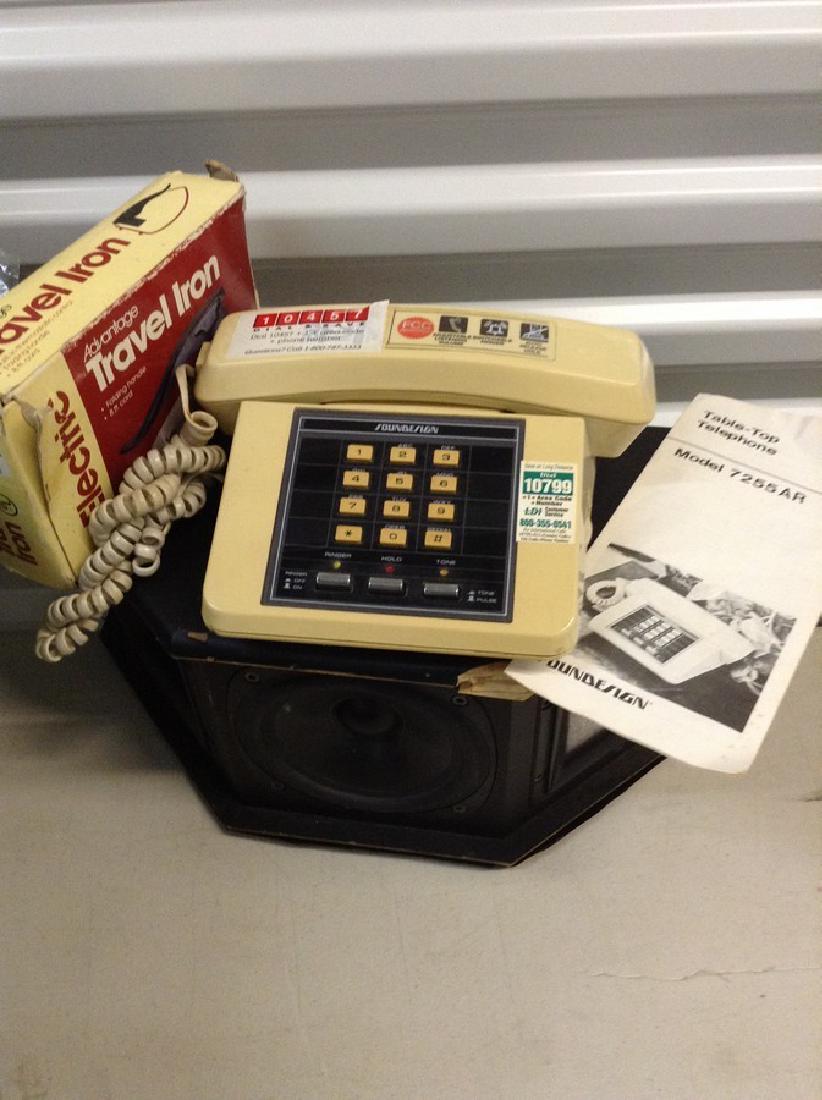Vintage Telephone Speaker Travel Iron: Vintage Telephone Speaker Travel Iron