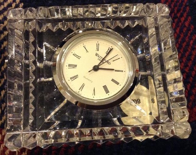 Waterford Crystal Clock 3" Tall: Waterford Crystal Clock 3" Tall