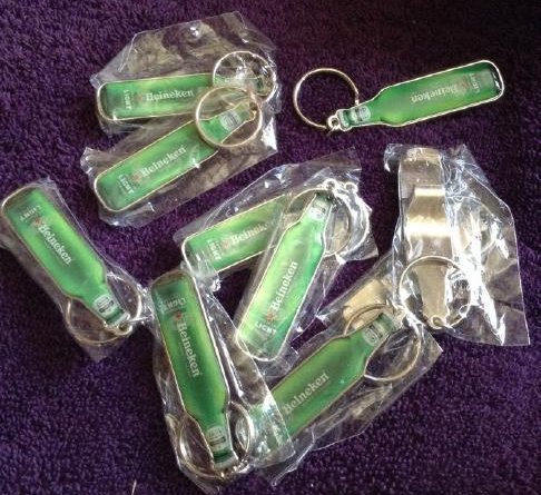 Heineken Beer Keychain bottle openers: Heineken Beer Keychain bottle openers
