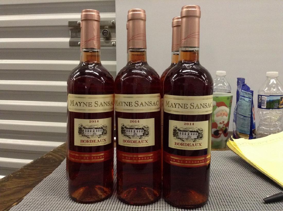 Mayne Sansac Bordeauz Lot of 6 Bottles: Any contents in bottle is Free; You are bidding on the bottle & unbroken tax stamp