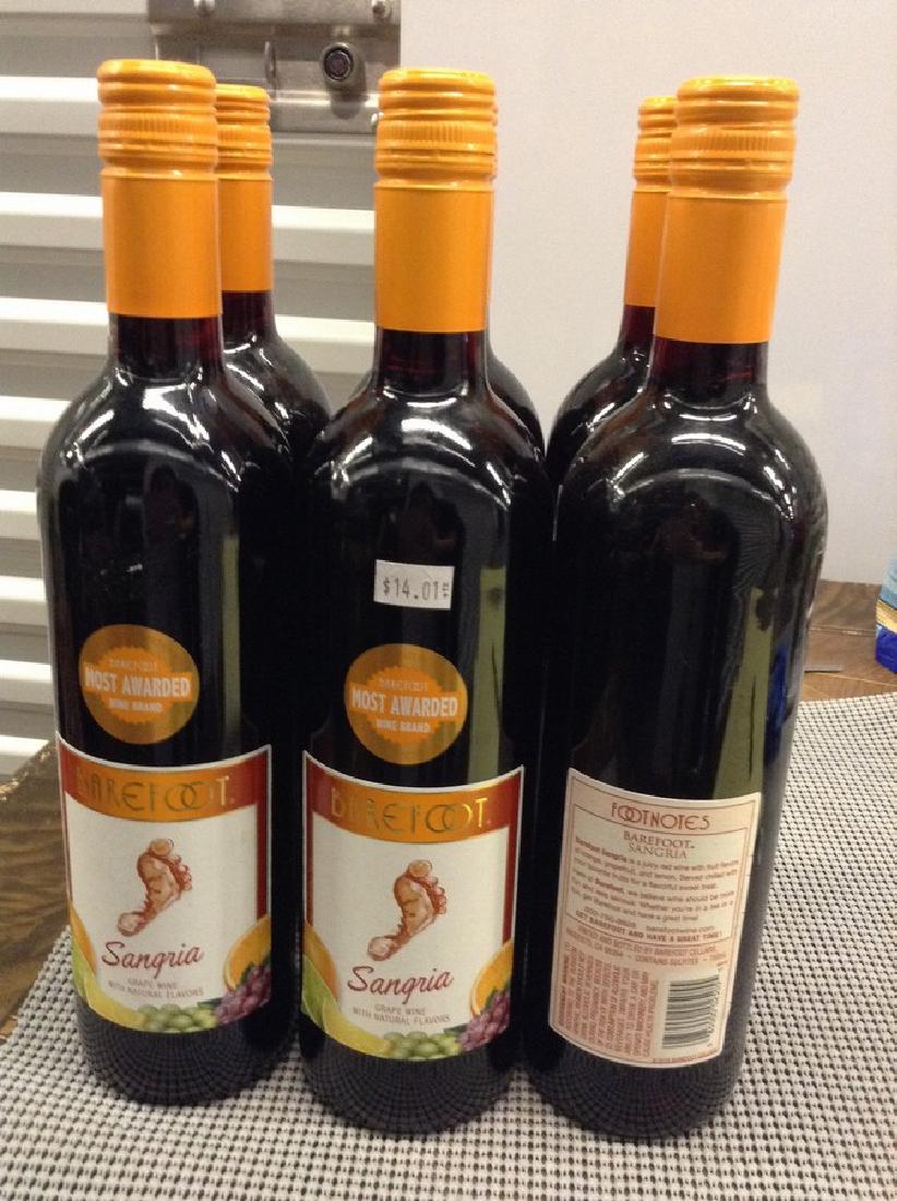 Barefoot - Sangria Lot of 6 Bottles: Any contents in bottle is Free; You are bidding on the bottle & unbroken tax stamp