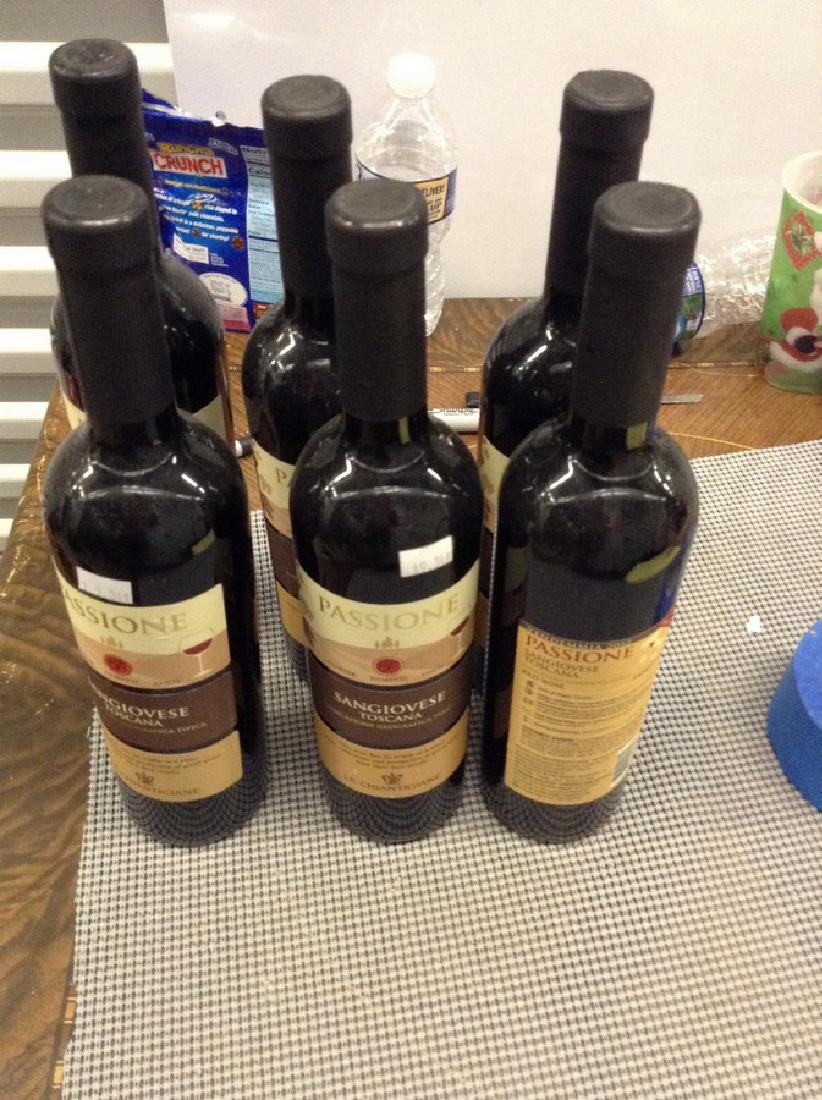 Passione - Sangiovese - Lot of 6 Bottles: Any contents in bottle is Free; You are bidding on the bottle & unbroken tax stamp