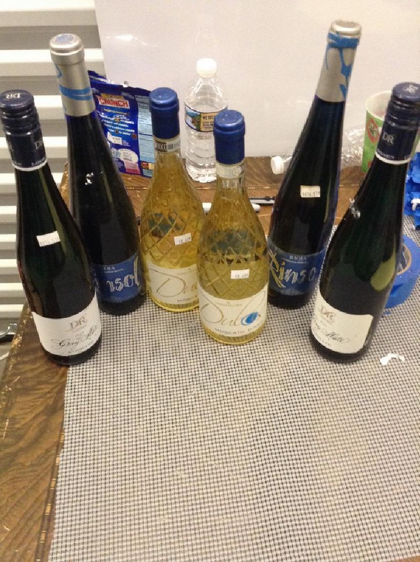 6 Mixed bottles of wine: Any contents in bottle is Free; You are bidding on the bottle & unbroken tax stamp