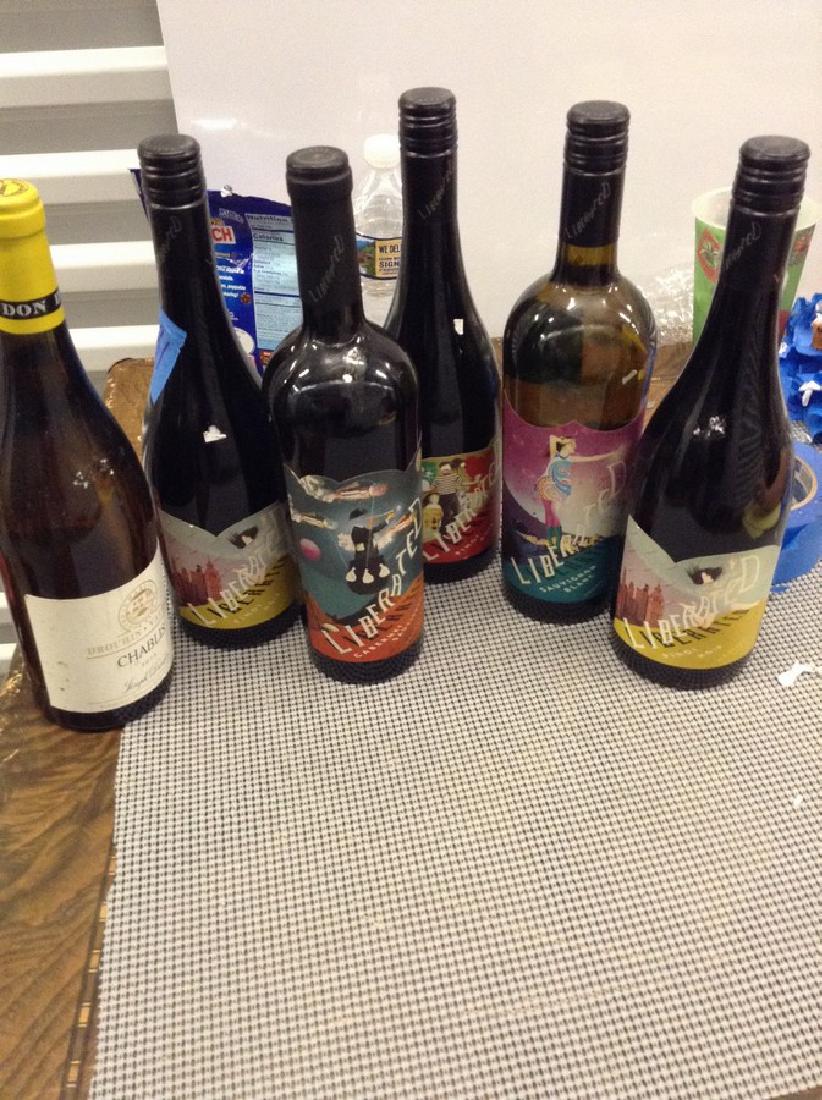 6 Mixed bottles of wine: Any contents in bottle is Free; You are bidding on the bottle & unbroken tax stamp