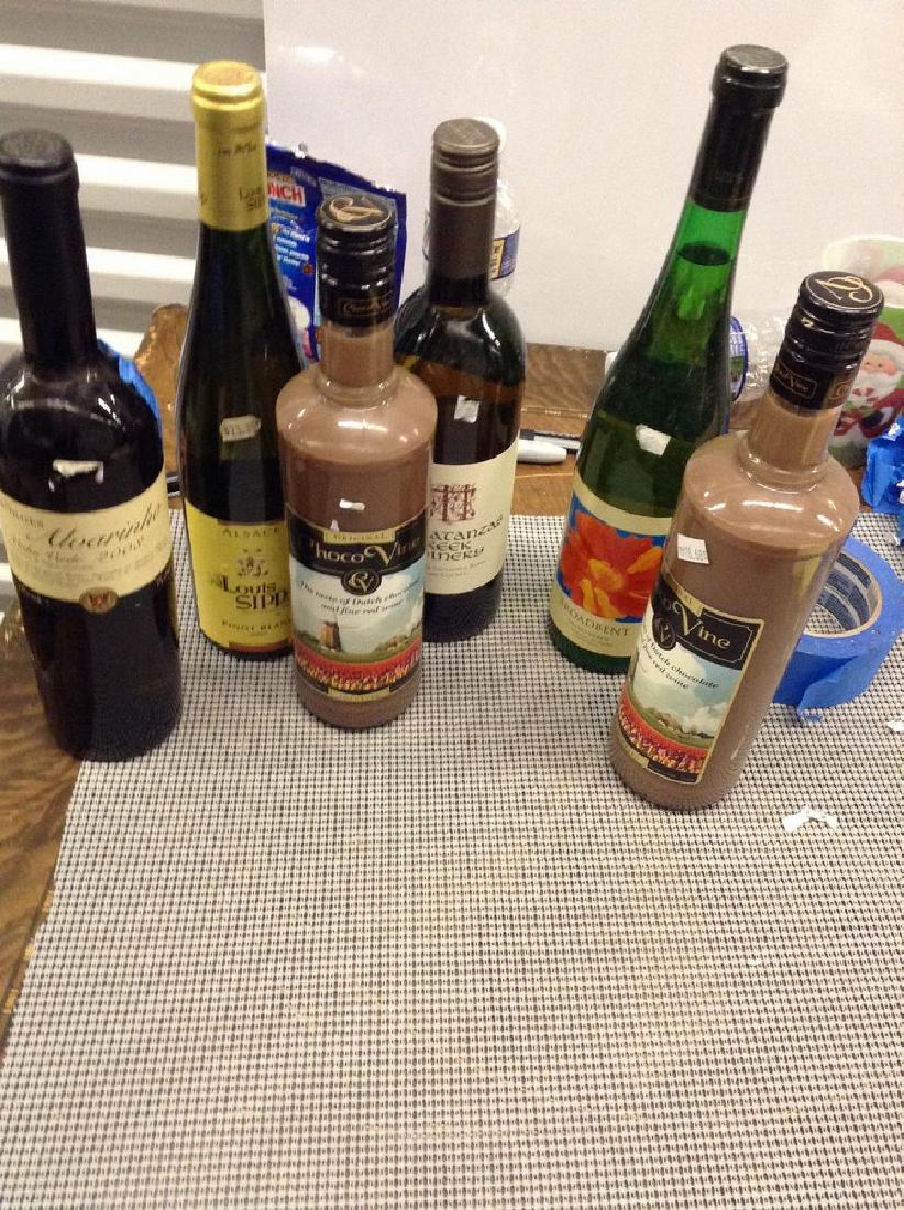 6 Mixed bottles of wine: Any contents in bottle is Free; You are bidding on the bottle & unbroken tax stamp