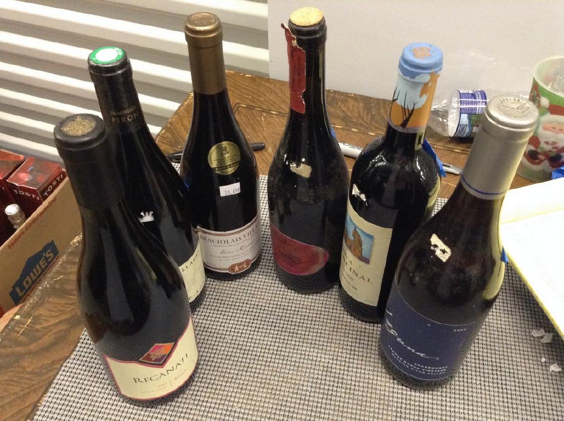6 mixed bottles of wine: Any contents in bottle is Free; You are bidding on the bottle & unbroken tax stamp