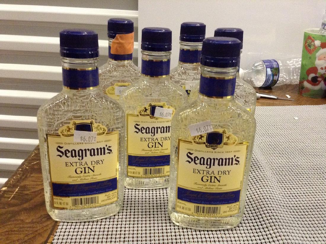 Seagram's Extra Dry Gin lot of 6 bottles (1 of 1)