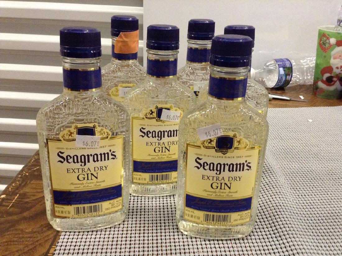 Seagram's Extra Dry Gin lot of 6 bottles (1 of 1)