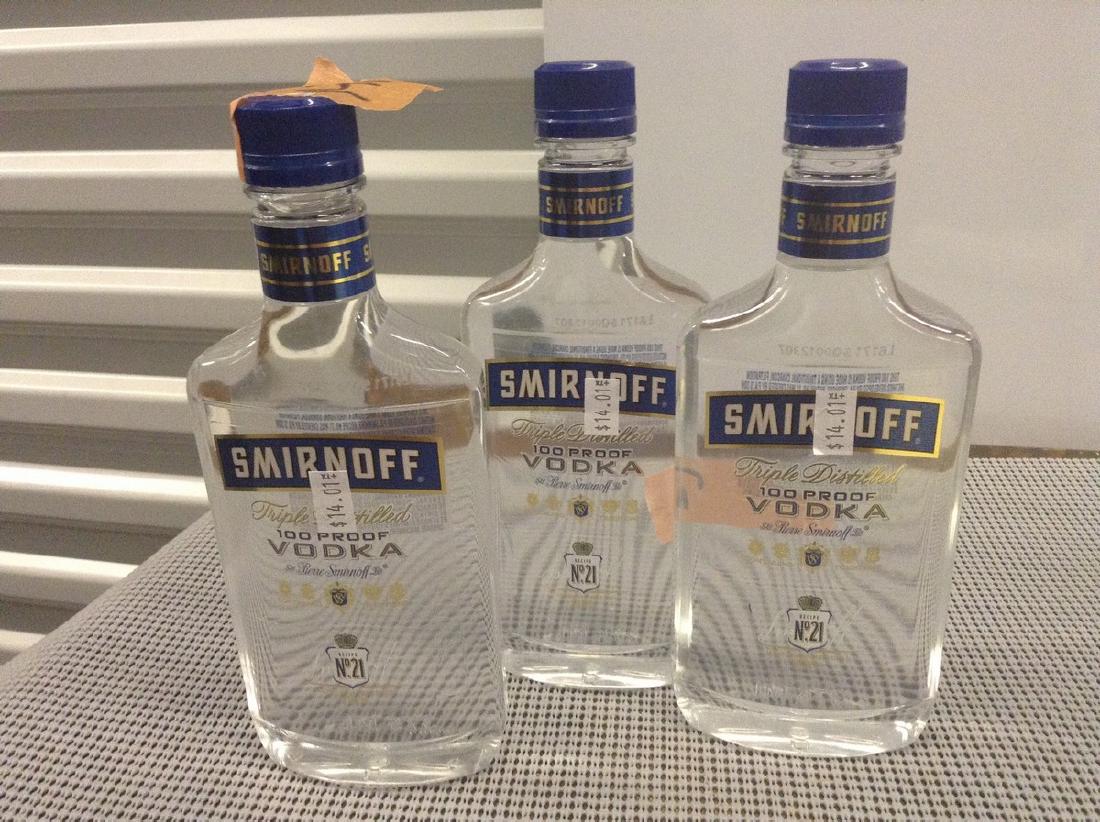 Lot of 3 Smirnoff Vodka Bottles (1 of 1)