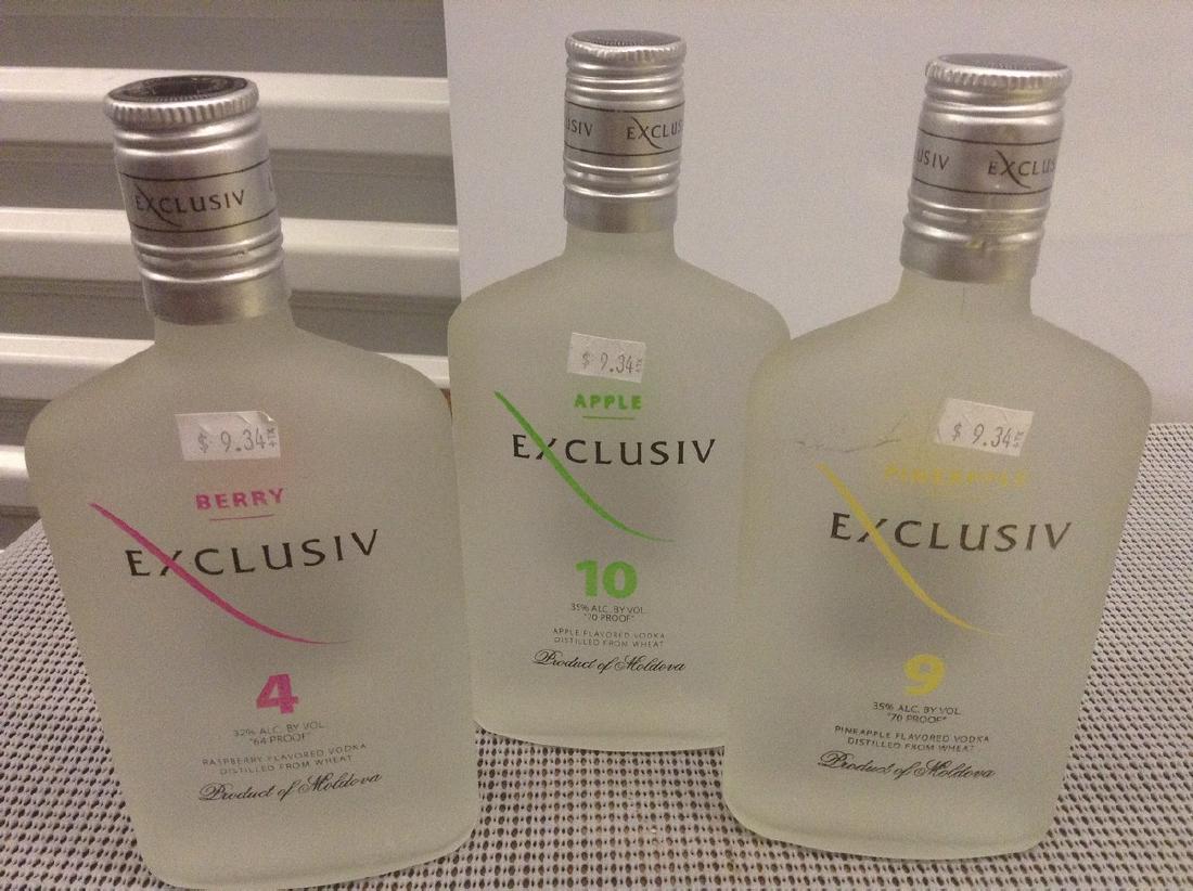 Lot of 3 mixed Exclusiv Bottles (1 of 1)