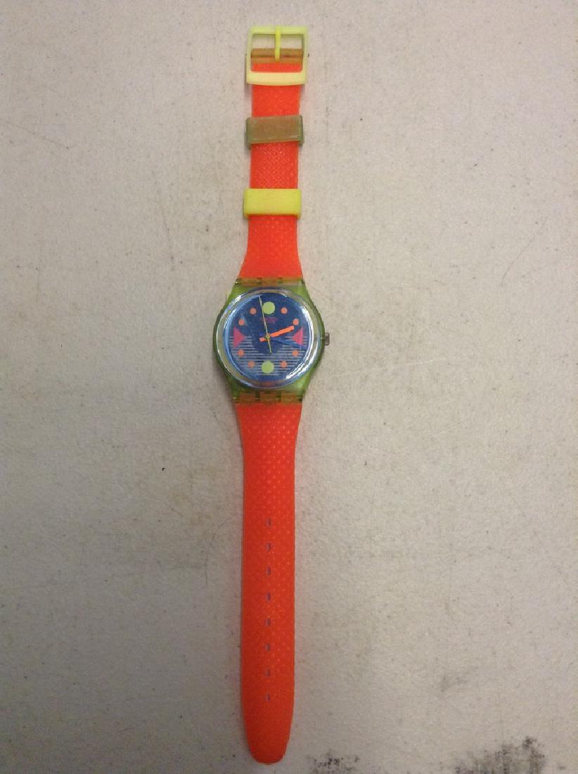 Swatch Watch - Orange Band - Flouresent: Swatch Watch - Orange Band - Flouresent