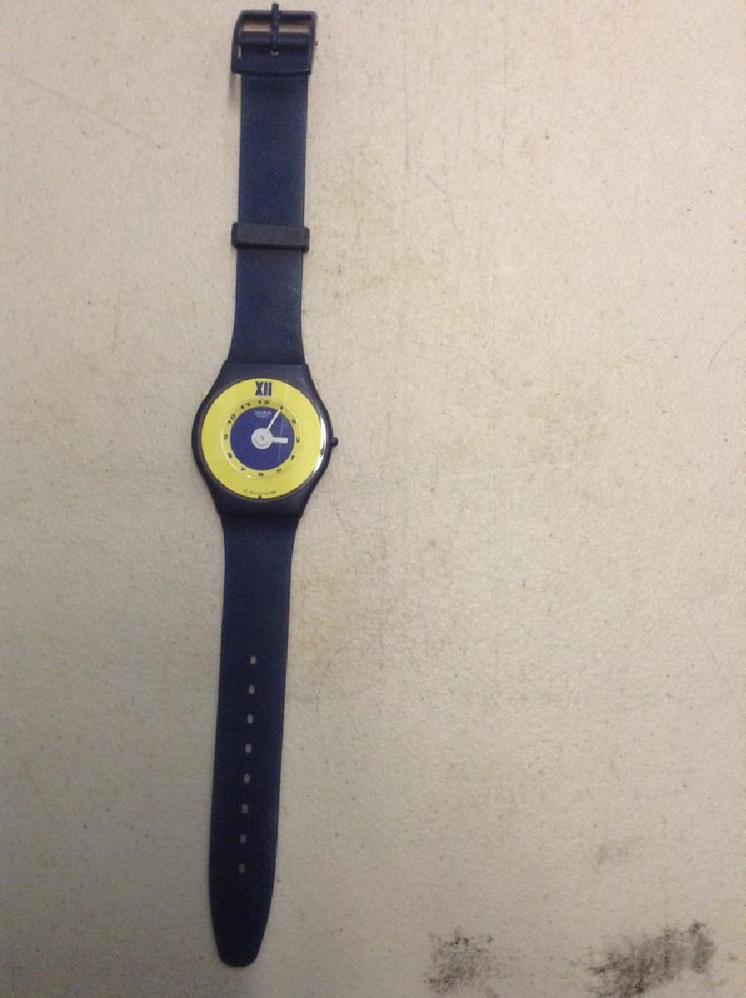 Swatch Watch - Blue Band - Yellow Face: Swatch Watch - Blue Band - Yellow Face
