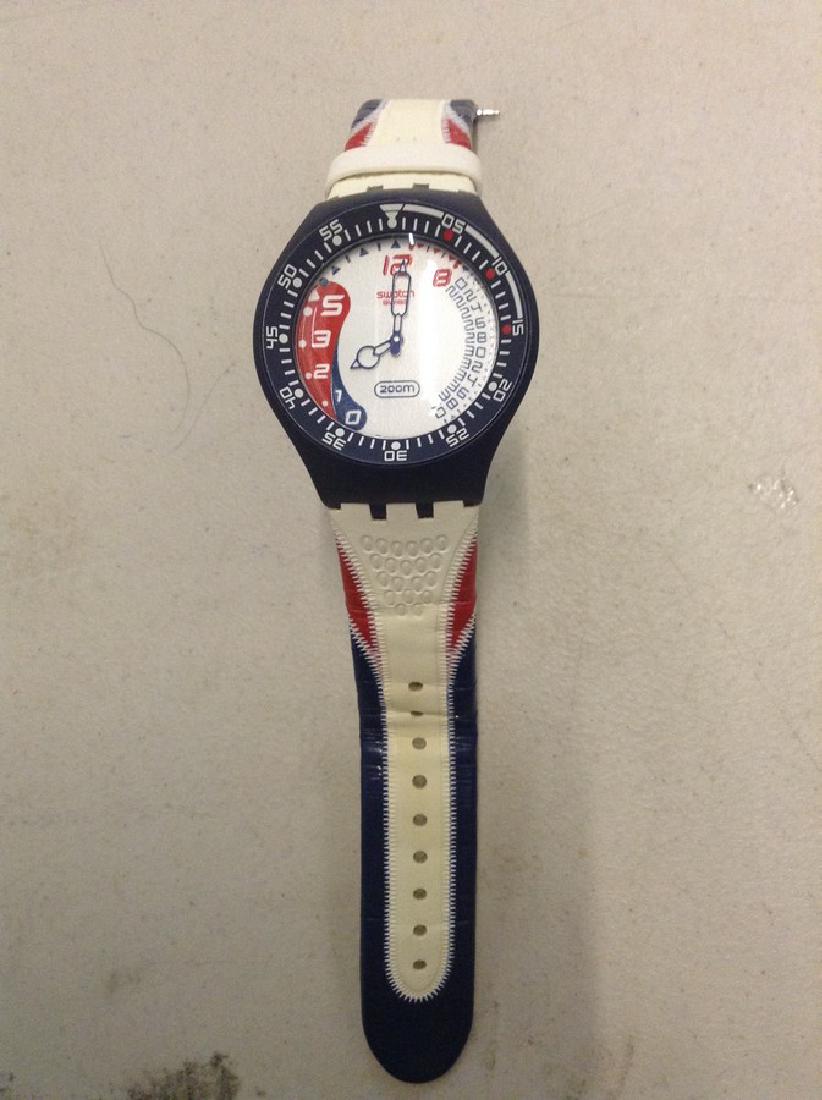 Swatch Watch - Large Face, Red, White & Blue (1 of 1)