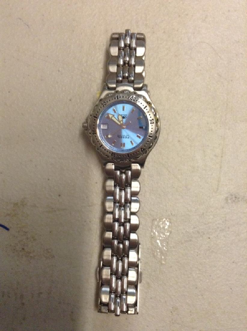 Fossil Woman's Watch Blue Face = "Fossil Blue": Fossil Woman's Watch Blue Face = "Fossil Blue"