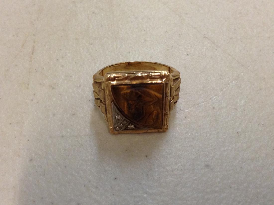 10k Ring Stamped "Gothic" Size: 6 wt. 5g: 10k Ring Stamped "Gothic" Size: 6 wt. 5g