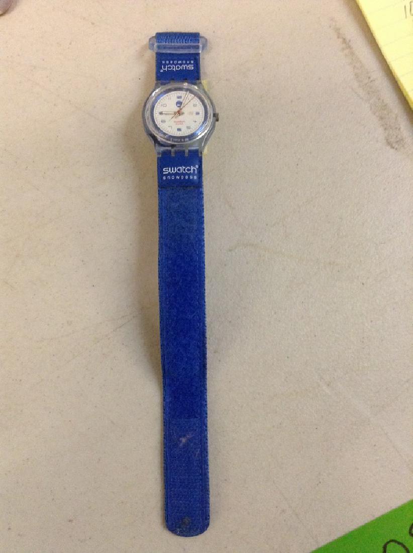 Blue Swatch Watch Snowpass: Blue Swatch Watch Snowpass