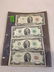 4 $2.00 Two Dollar Bills