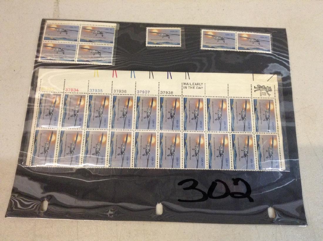 USPS Vintage 13 cent Stamp Sheet Airplanes (1 of 1)