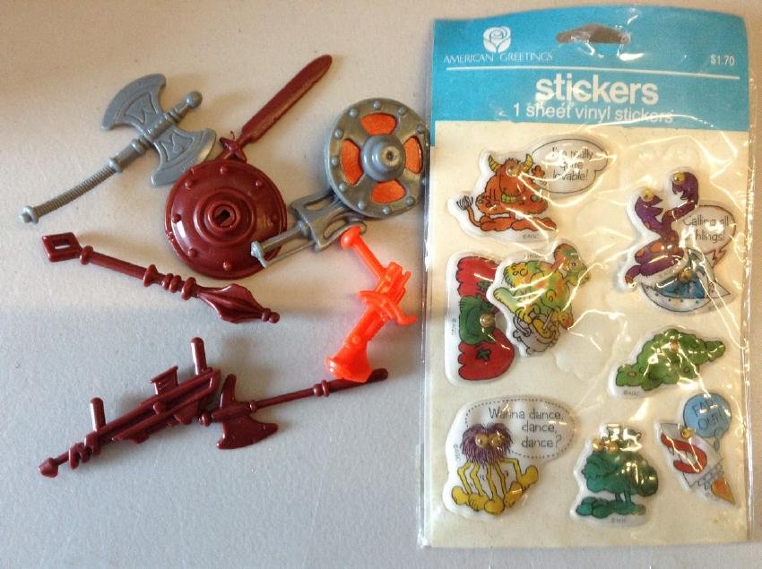 Masters of Universe weapons 1980's Stickers: Masters of Universe weapons 1980's Stickers