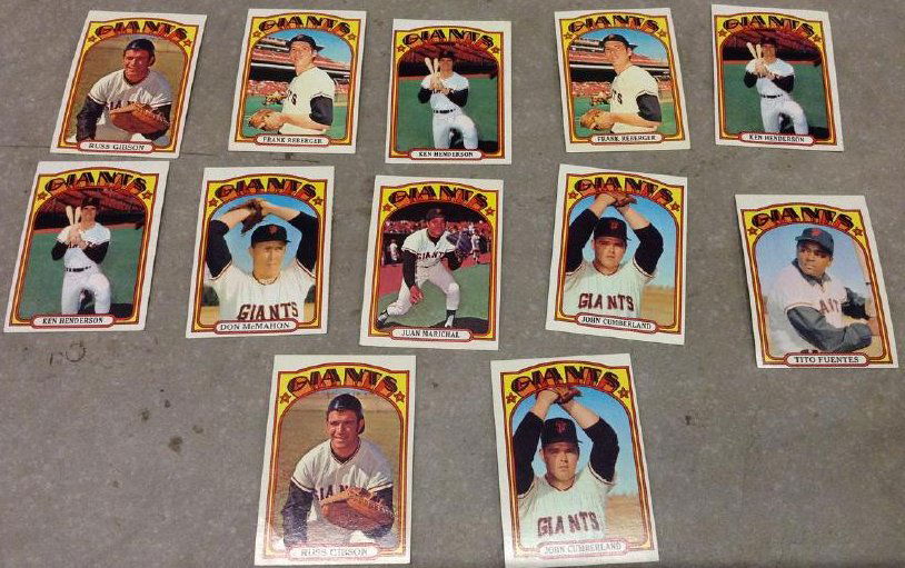 Baseball Cards 1972 Giants (1 of 1)