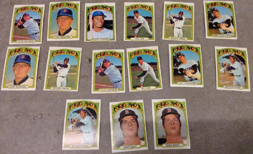 Baseball Cards 1972 Red Sox (1 of 1)