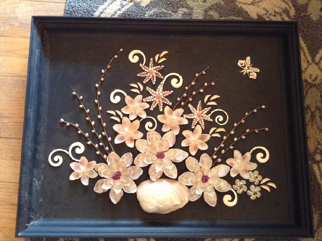 Shell Artist Made Wood Frame Art 22 x 28 (1 of 1)