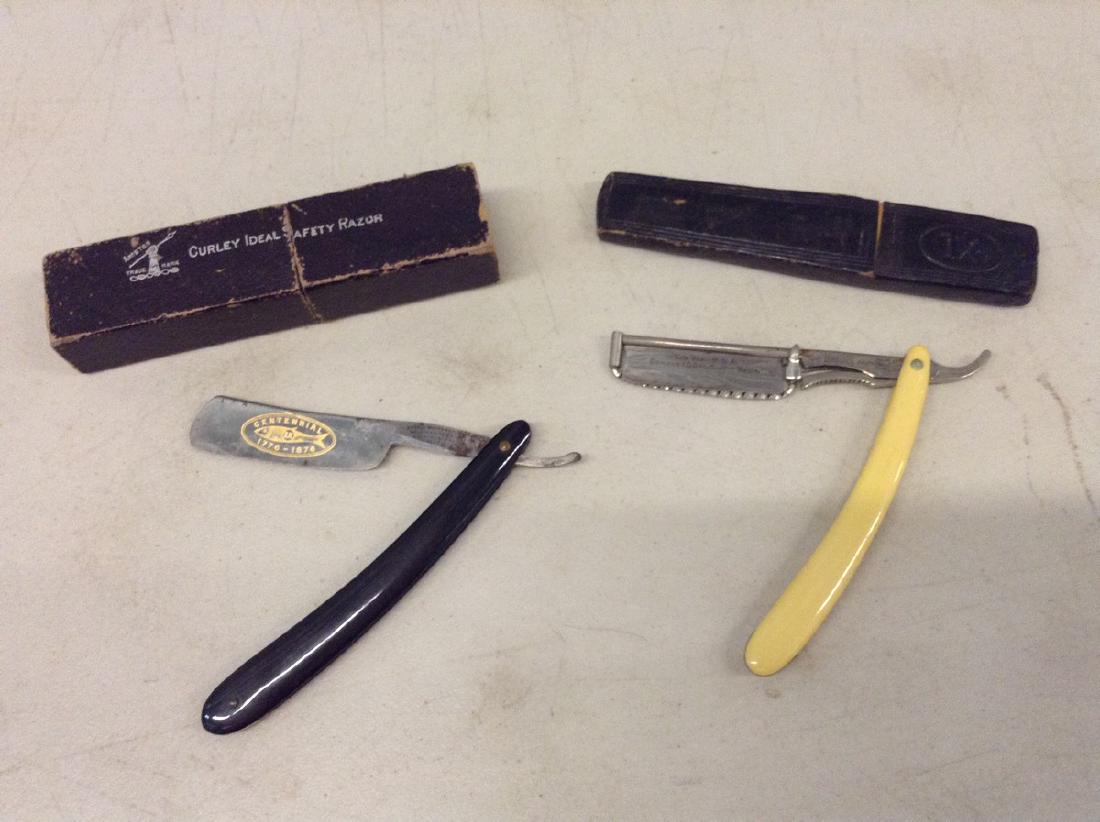 Curley and Centennial Shaving razors: Curley and Centennial Shaving razors