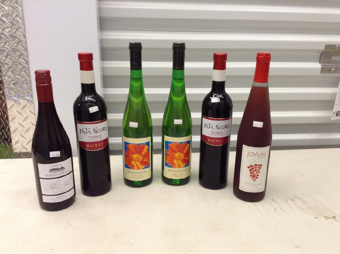 Lot of 6 Bottles of wine: Any contents in bottle is Free; You are bidding on the bottle & unbroken tax stamp