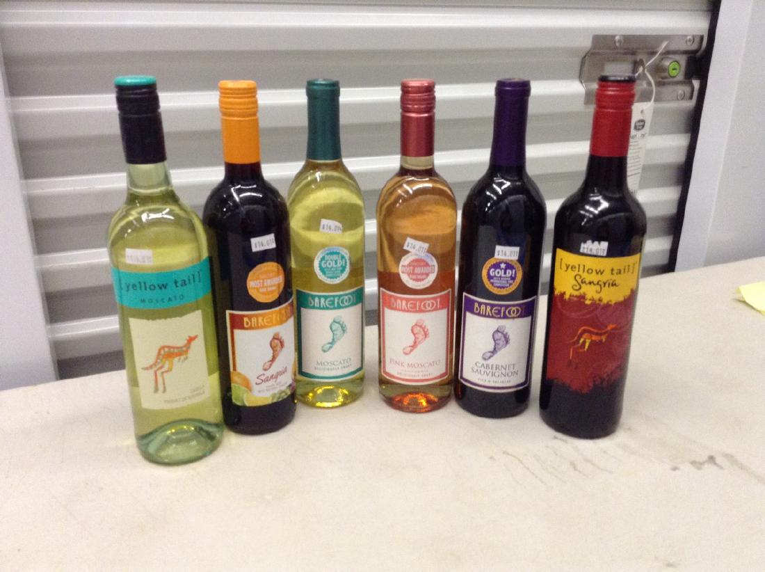 Lot of 6 Bottles of wine: Any contents in bottle is Free; You are bidding on the bottle & unbroken tax stamp