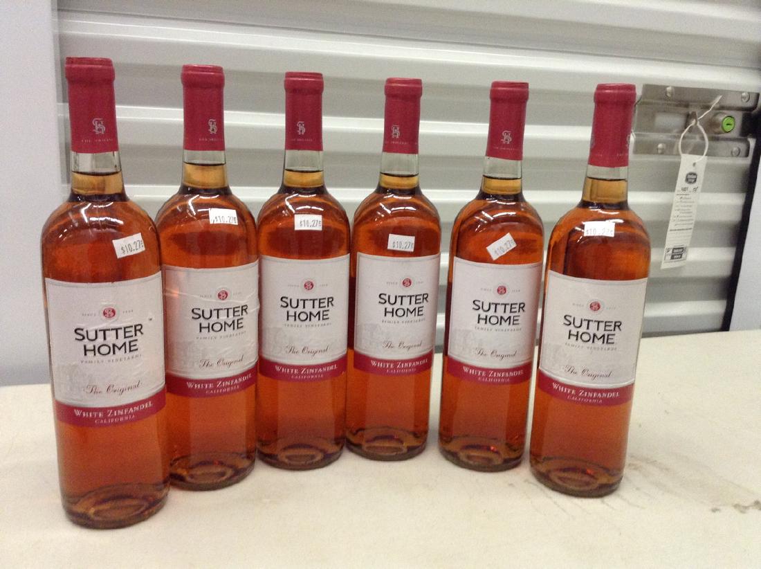 Lot of 6 Sutter Home the Original: Any contents in bottle is Free; You are bidding on the bottle & unbroken tax stamp