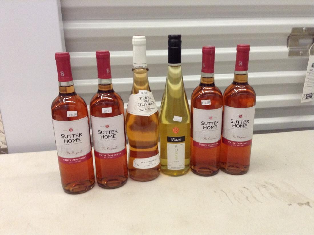 lot of 6 bottles of wine: Any contents in bottle is Free; You are bidding on the bottle & unbroken tax stamp