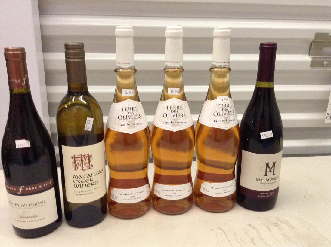 Lot of 6 Bottles of wine: Any contents in bottle is Free; You are bidding on the bottle & unbroken tax stamp