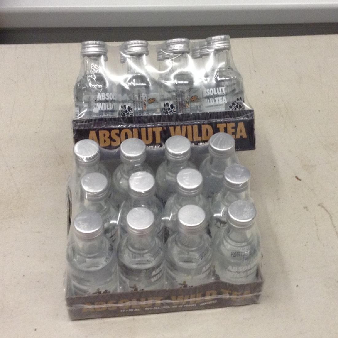 2 cases of absolute Wild Tea 12 x 50ML: Any contents in bottle is Free; You are bidding on the bottle & unbroken tax stamp