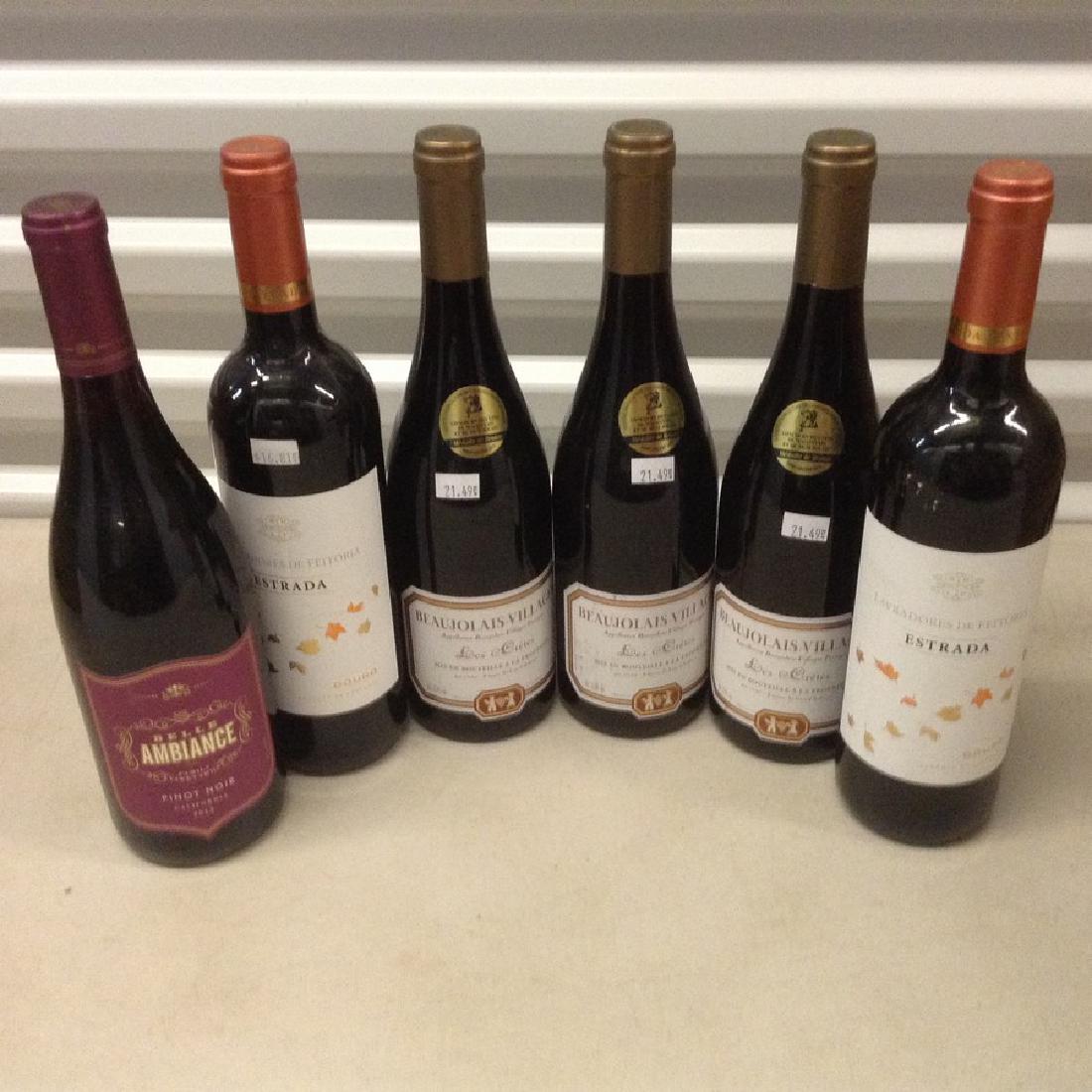 lot of 6 wine bottles: Any contents in bottle is Free; You are bidding on the bottle & unbroken tax stamp