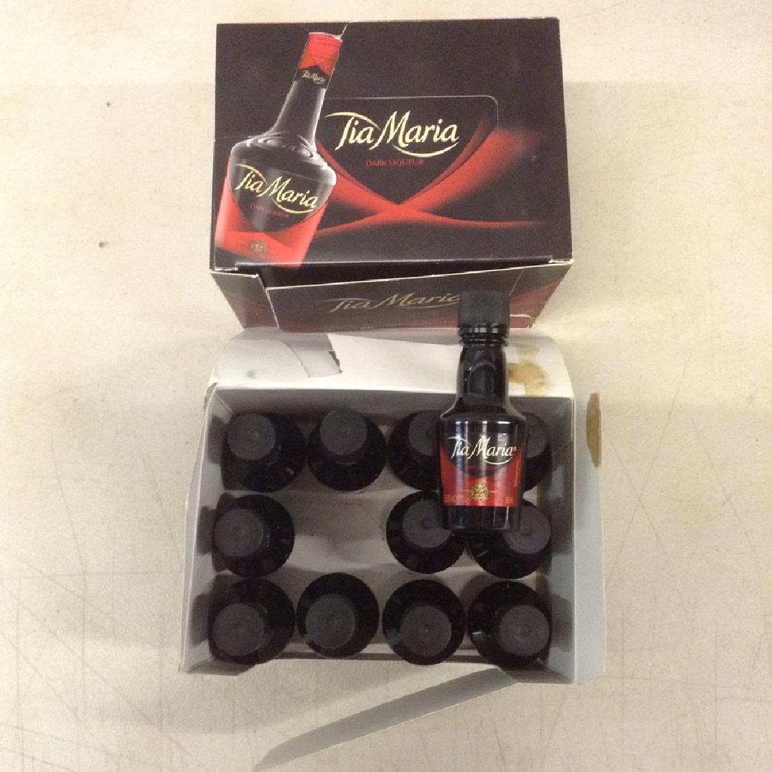 lot of 2 cases of Tia Maria mini bottles: Any contents in bottle is Free; You are bidding on the bottle & unbroken tax stamp
